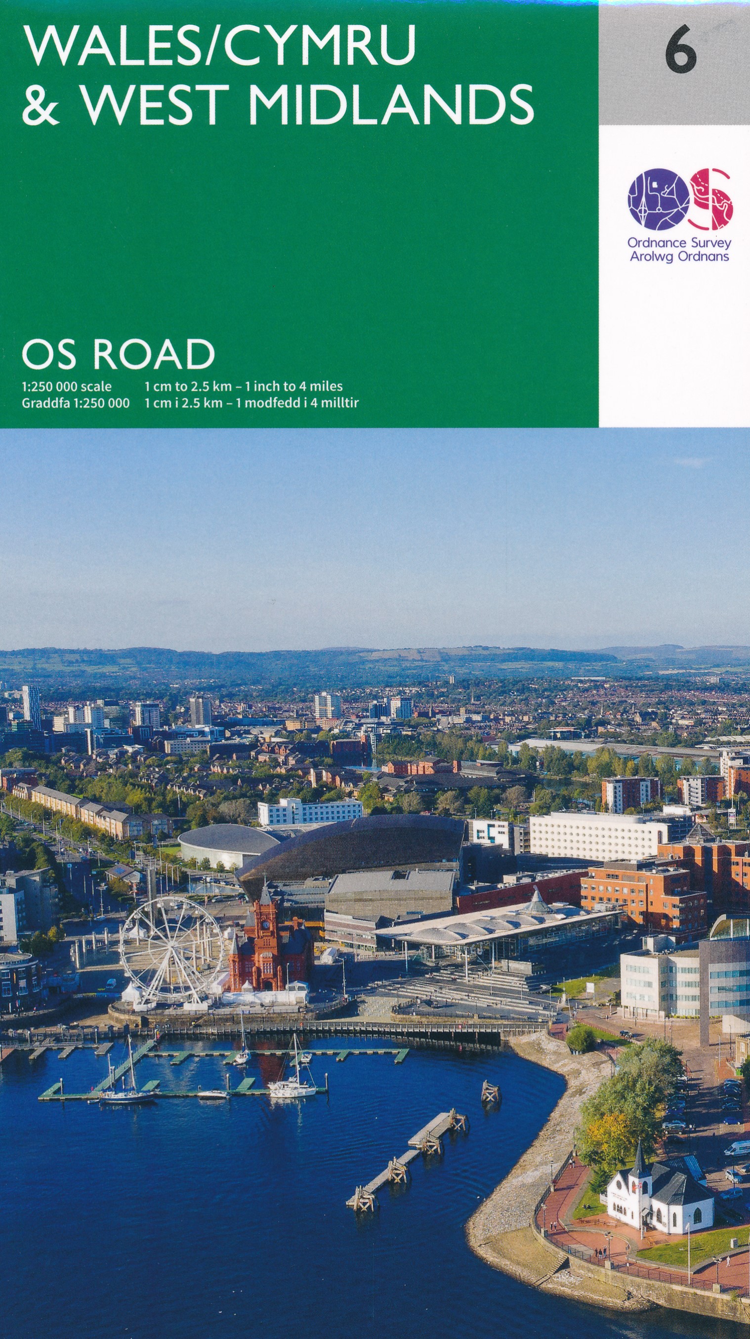 Online bestellen: Wegenkaart - landkaart 6 OS Road Map Wales & West Midlands | Ordnance Survey