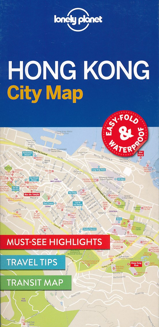 Online bestellen: Stadsplattegrond City map Hong Kong | Lonely Planet