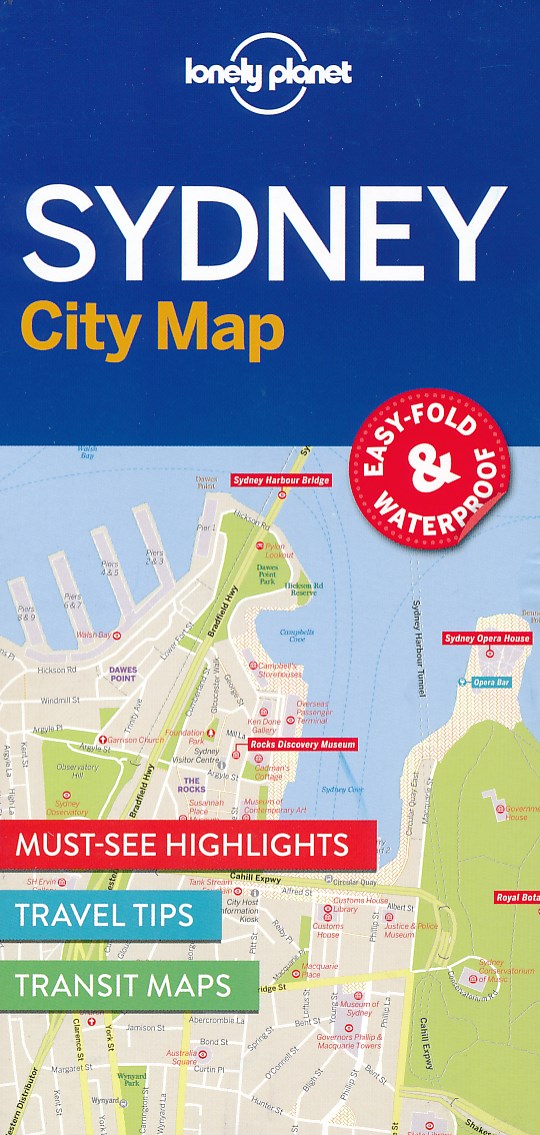 Stadsplattegrond City map Sydney | Lonely Planet de zwerver