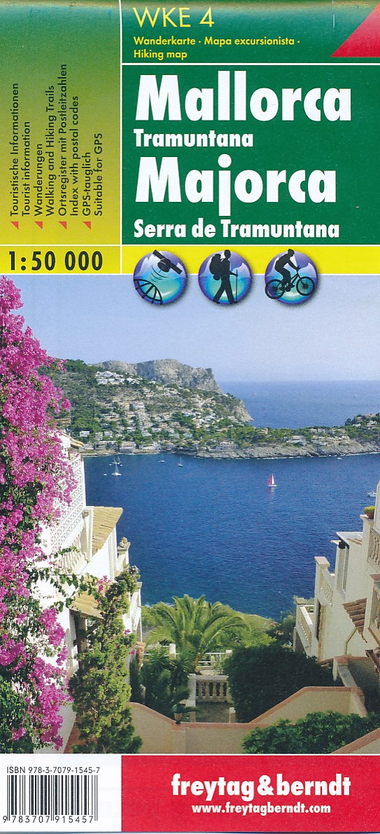 Online bestellen: Wandelkaart - Fietskaart WKE4 Mallorca - Serra de Tramuntana | Freytag & Berndt