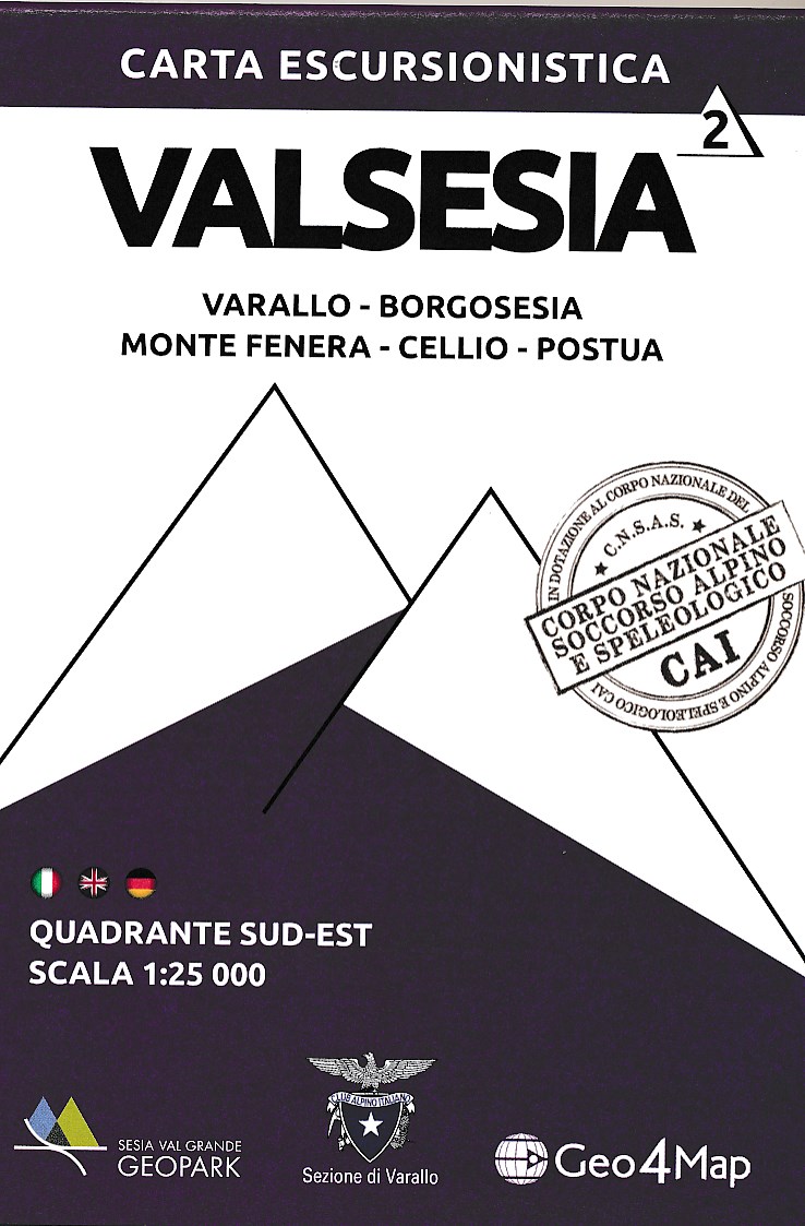 Online bestellen: Wandelkaart - Topografische kaart 2 Valsesia Varallo | Geo4Map
