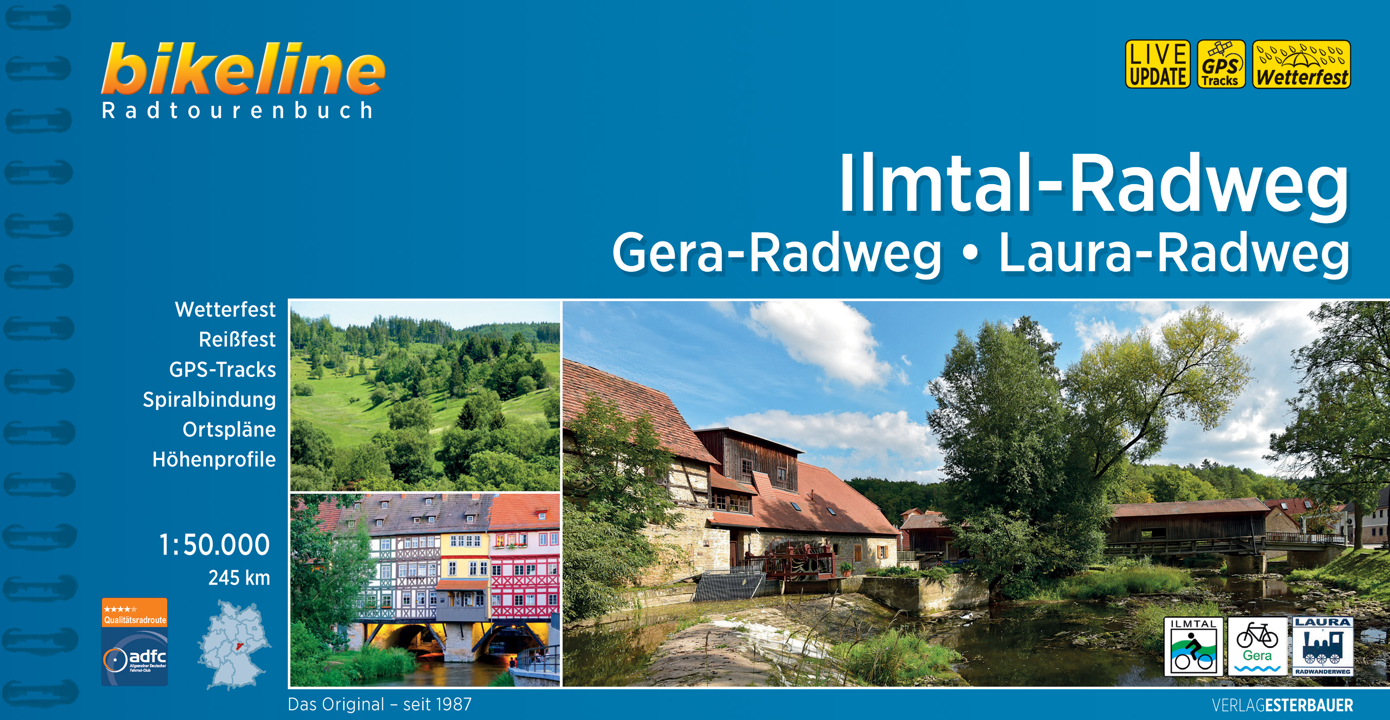 Online bestellen: Fietsgids Bikeline Ilmtal-Radweg - Gera-Radweg - Laura-Radweg | Esterbauer