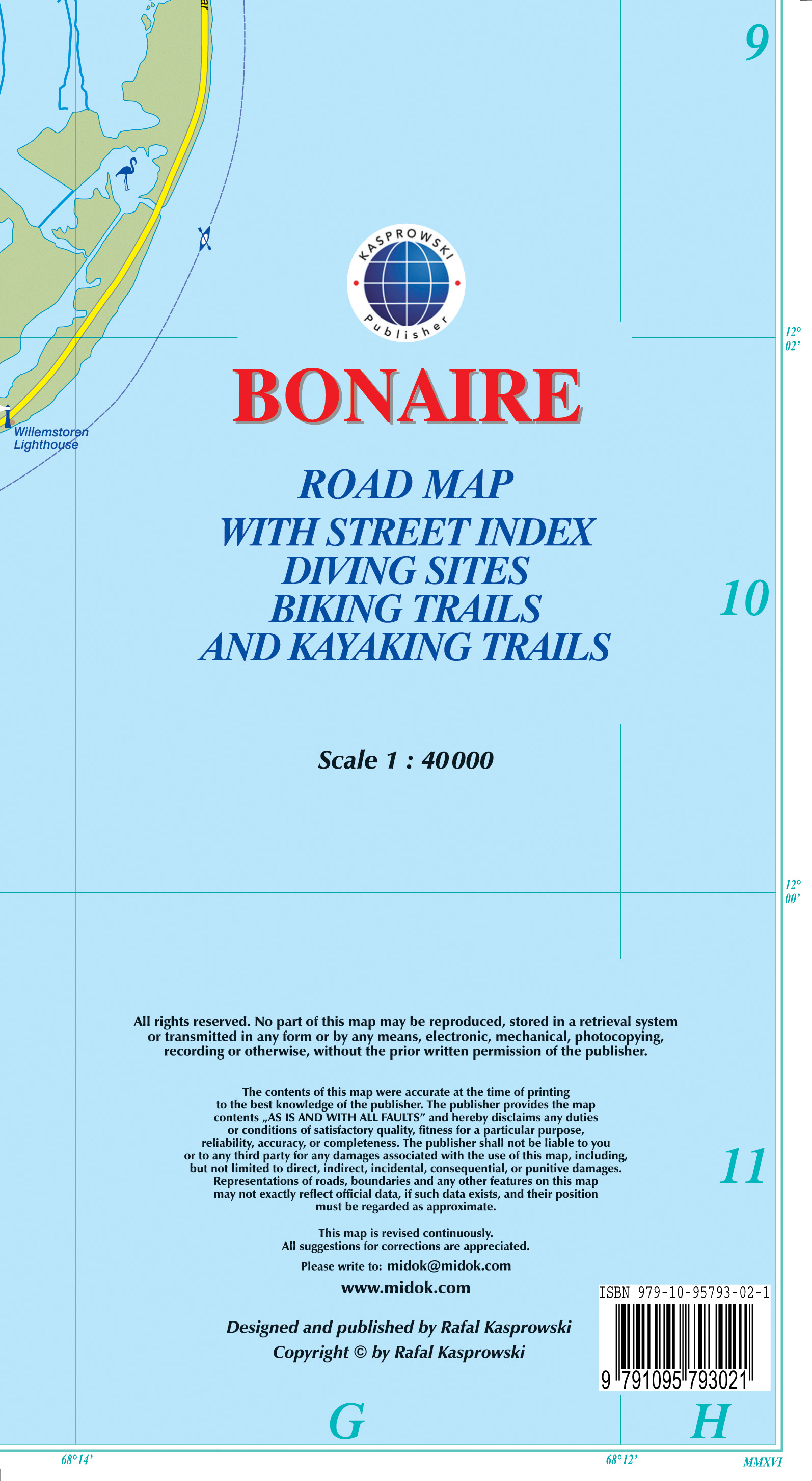 Wegenkaart - landkaart Bonaire | Ka…