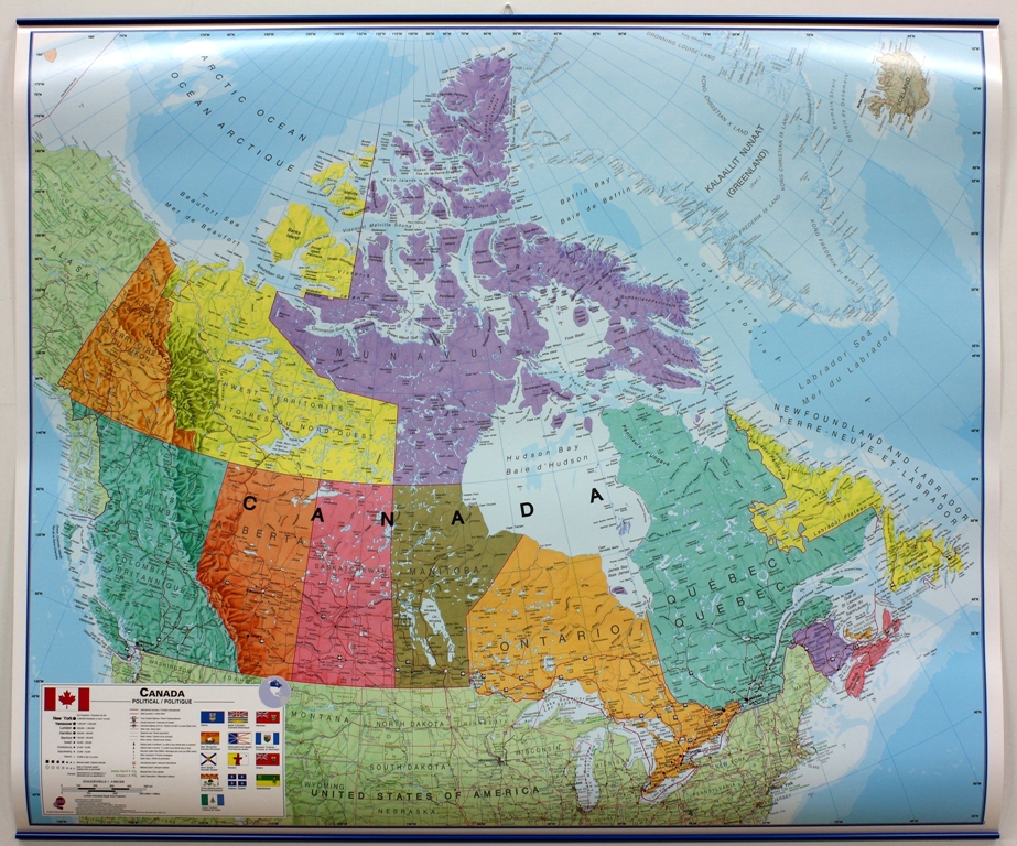 Online bestellen: Wandkaart PML Canada, 120 x 100 cm | Maps International