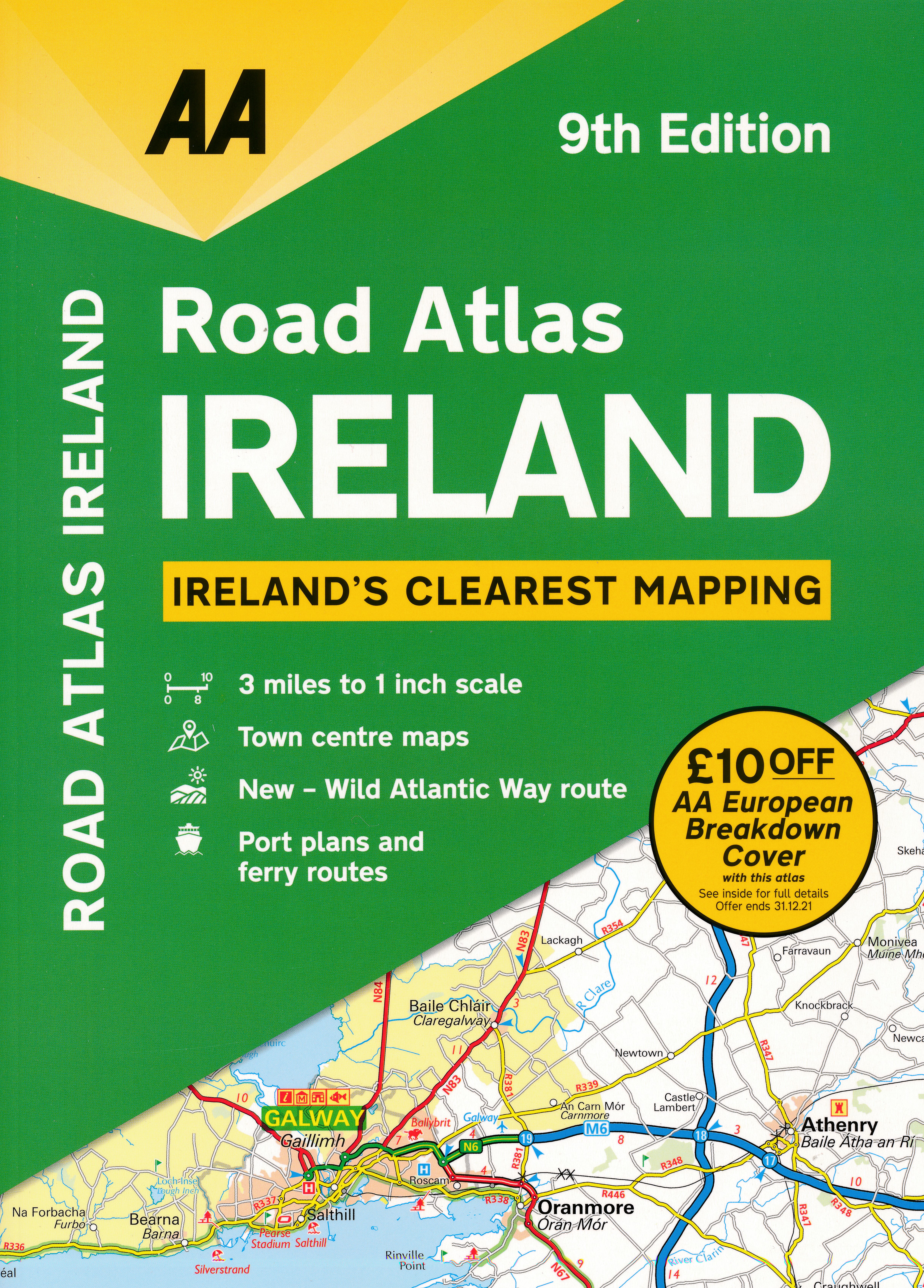 Online bestellen: Wegenatlas Road Atlas Ireland - Ierland | AA Publishing