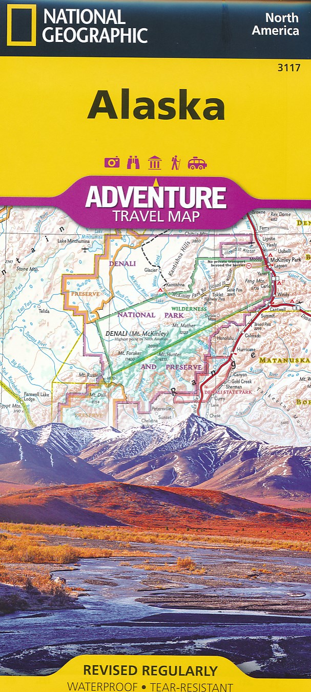Online bestellen: Wegenkaart - landkaart 3117 Adventure Map Alaska | National Geographic