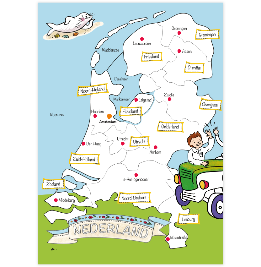 Kleurboek Nederland Speel- & kleurplaat | Very Mappy ...