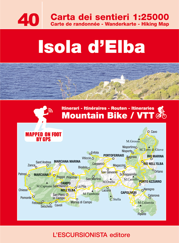 Online bestellen: Wandelkaart 40 Isola d'Elba | L'Escursionista editore