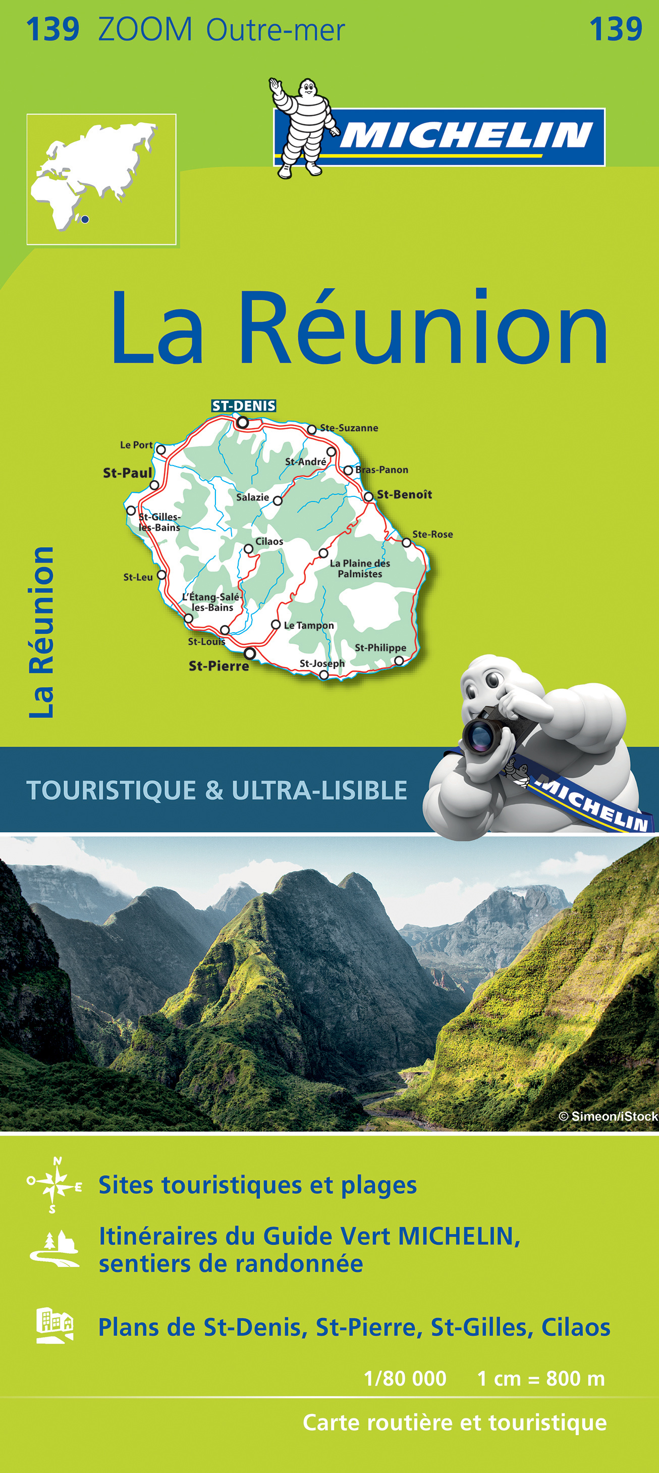 Online bestellen: Wegenkaart - landkaart 139 La Reunion | Michelin