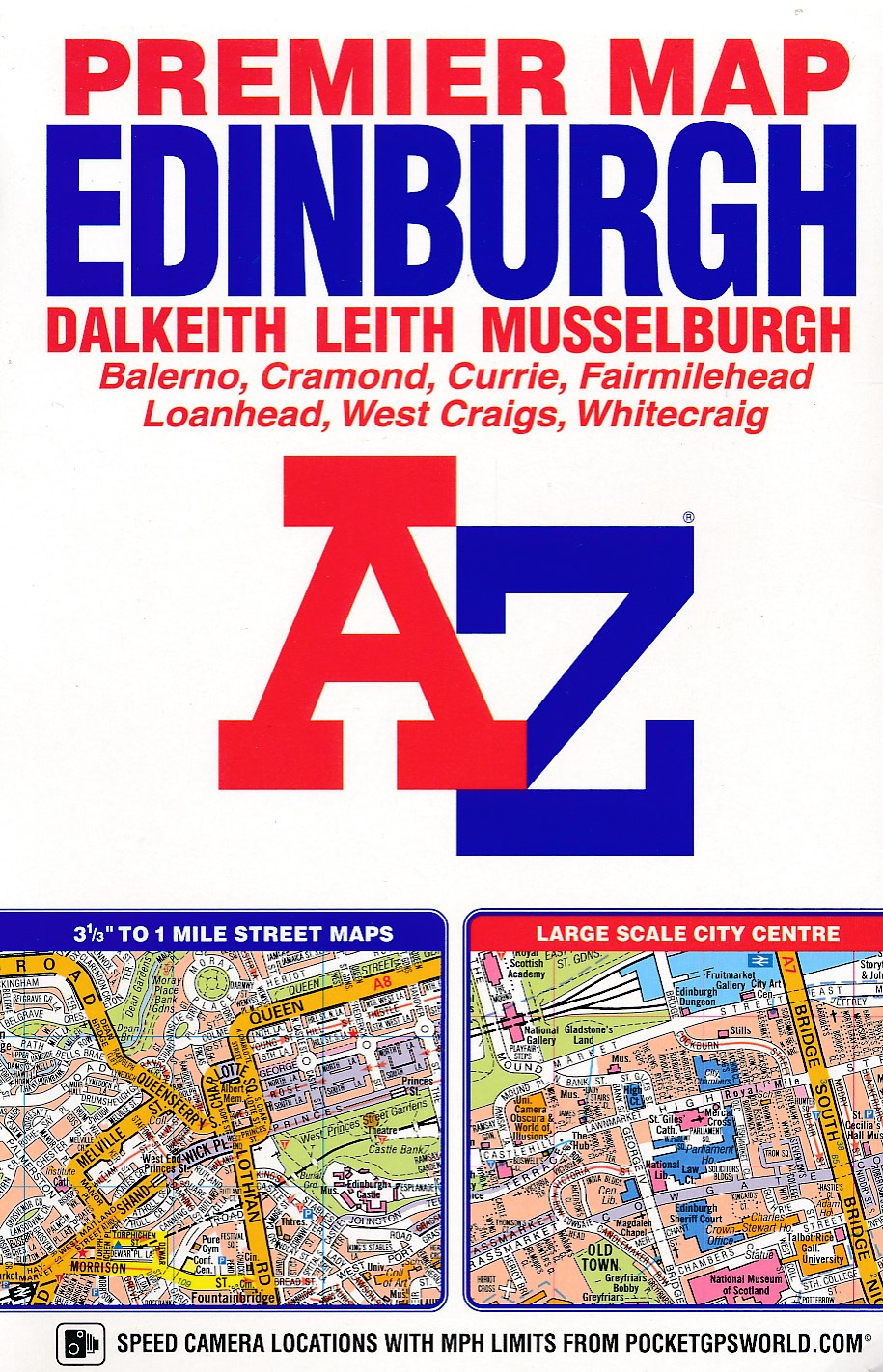 Stadsplattegrond Premier Map Edinburgh | A-Z Map Company de zwerver