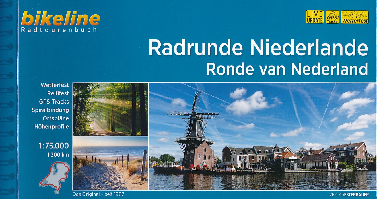 Online bestellen: Fietsgids Bikeline Ronde van Nederland - Radrunde Niederlande | Esterbauer