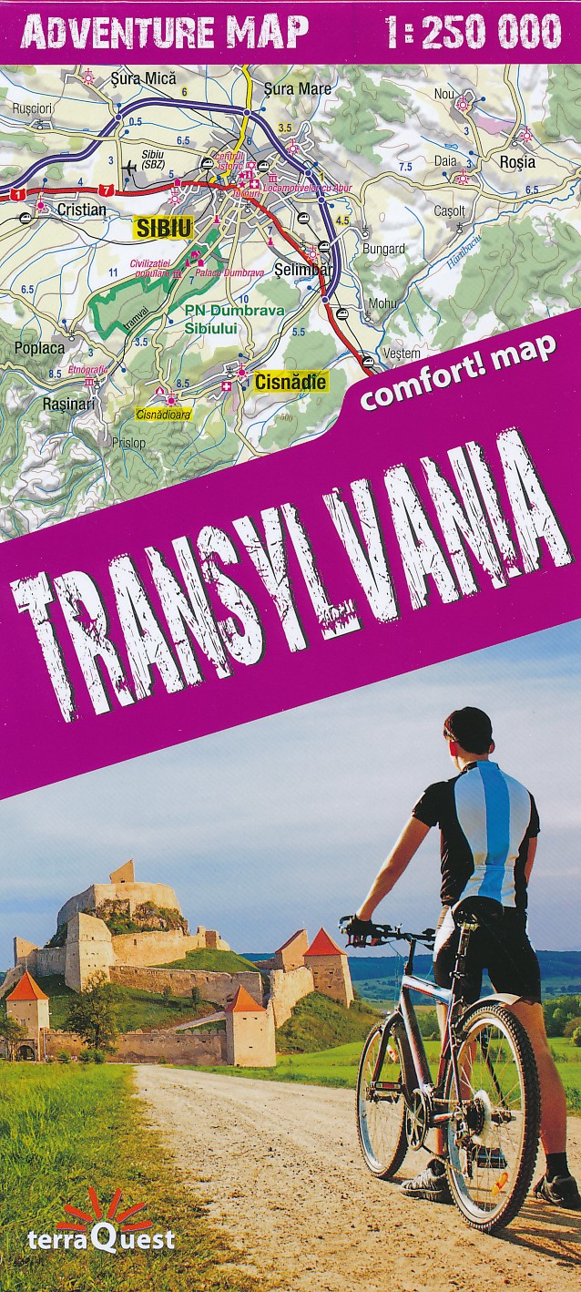 Online bestellen: Wegenkaart - landkaart Adventure map Transylvania - Transsylvanië | TerraQuest