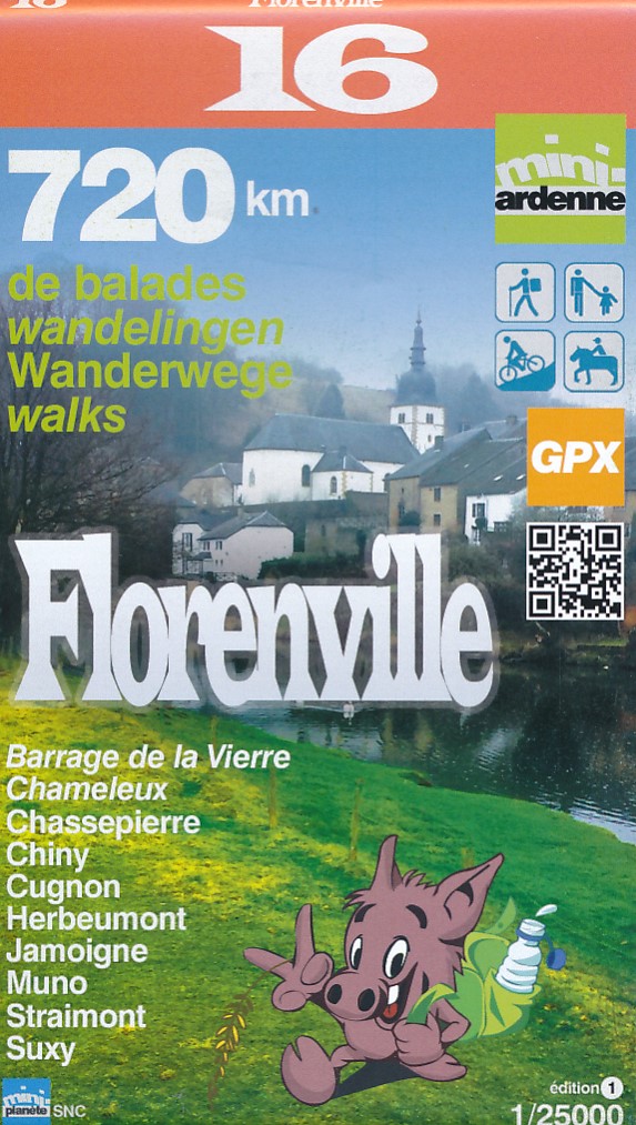Online bestellen: Wandelkaart 16 Pays de la Semois - Florenville | Mini-Ardenne
