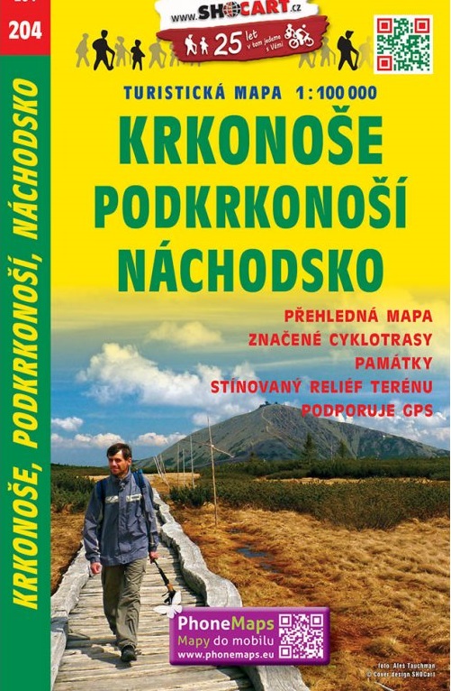 Online bestellen: Fietskaart 204 Krkonoše, Podkrkonoší, Náchodsko | Shocart