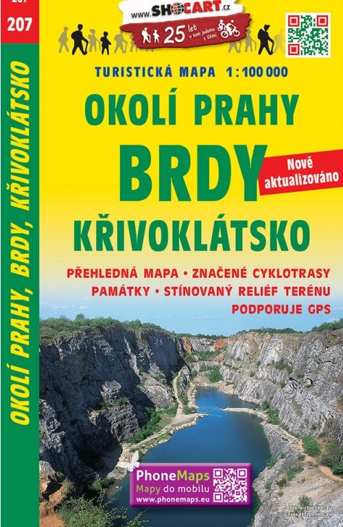 Online bestellen: Fietskaart 207 Okolí Prahy, Brdy, Křivoklátsko | Shocart