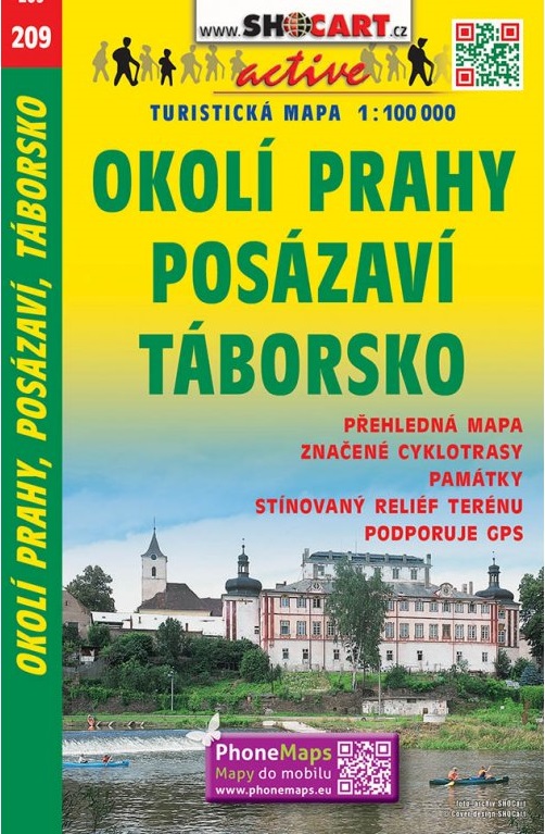 Online bestellen: Fietskaart 209 Okolí Prahy, Posázaví, Táborsko | Shocart