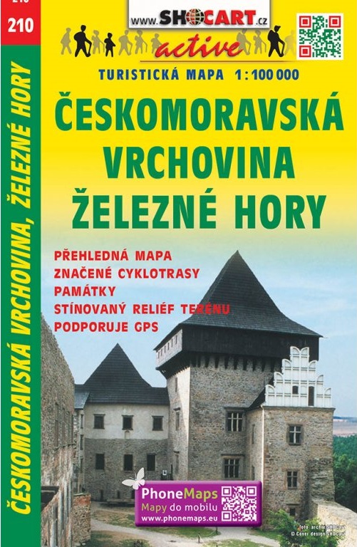 Online bestellen: Fietskaart 210 Českomoravská vrchovina, Železné hory | Shocart