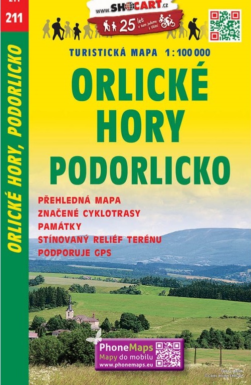 Online bestellen: Fietskaart 211 Orlické hory, Podorlicko | Shocart