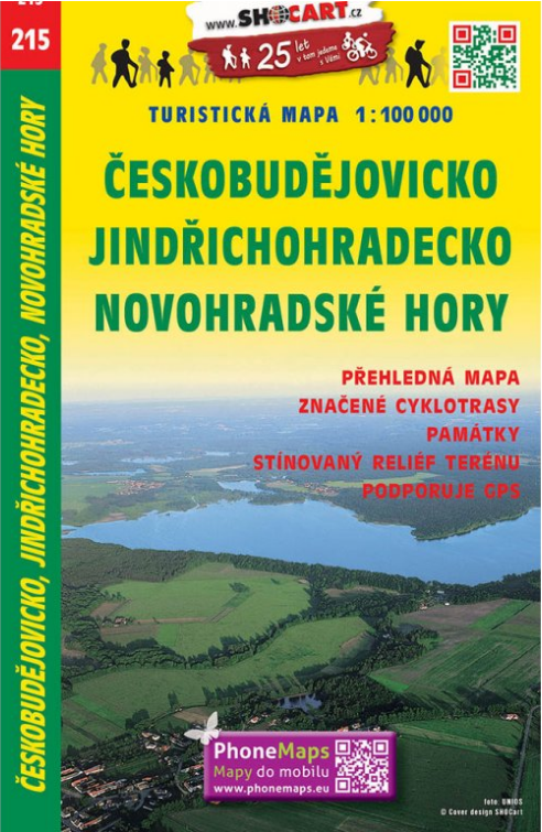 Online bestellen: Fietskaart 215 Českobudějovicko, Jindřichohradecko | Shocart