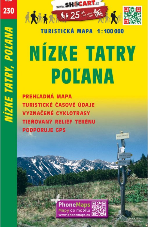 Online bestellen: Fietskaart 230 Nízke Tatry, Poľana | Shocart