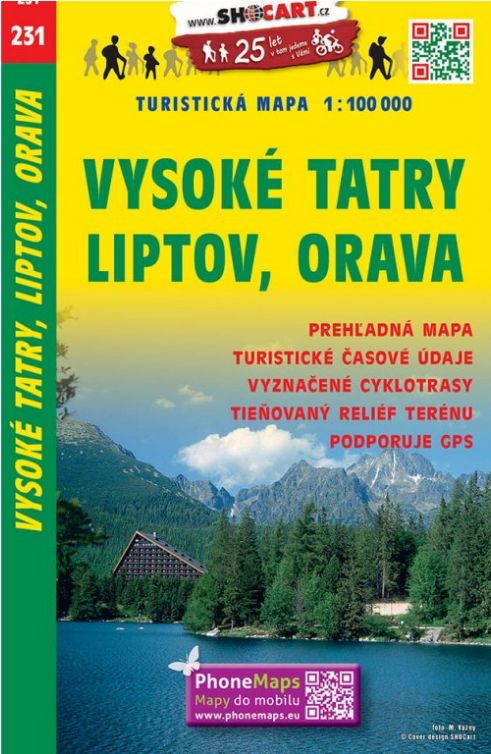 Online bestellen: Fietskaart 231 Vysoké Tatry, Liptov, Orava | Shocart