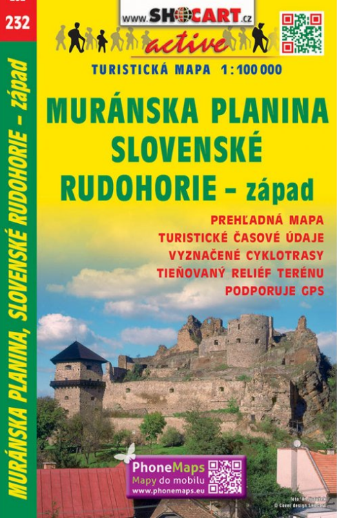 Online bestellen: Fietskaart 232 Muránska Planina, Slovenské rudohorie vých | Shocart