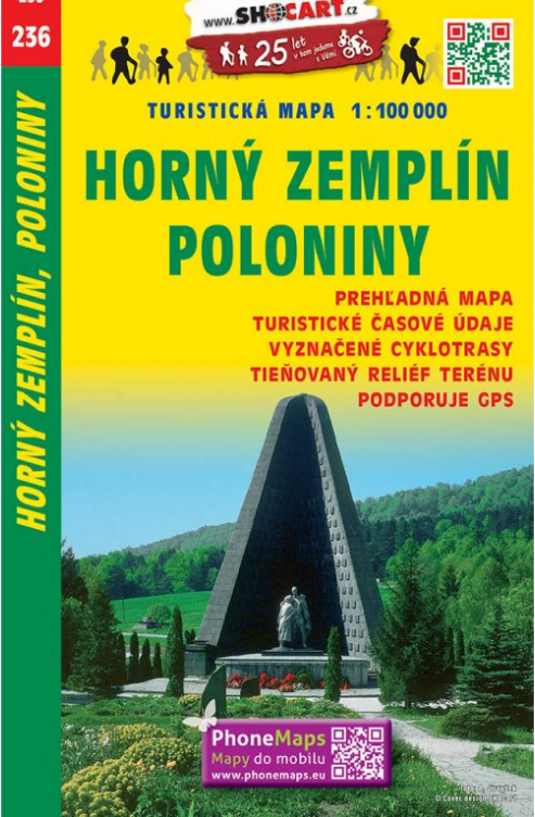 Online bestellen: Fietskaart 236 Horný Zemplín, Poloniny | Shocart