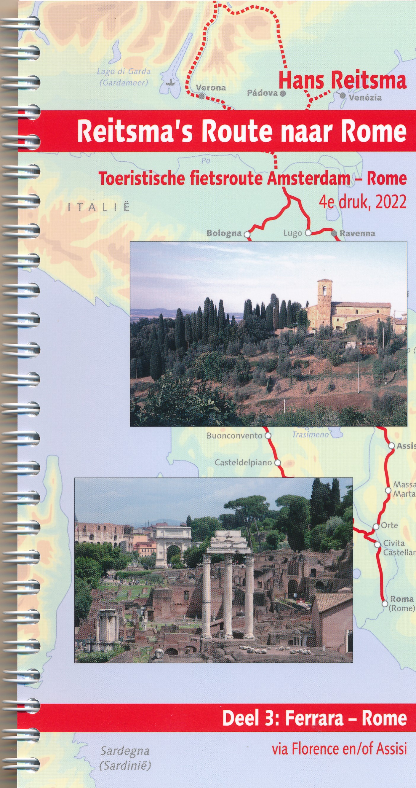 Online bestellen: Fietsgids Reitsma's Route naar Rome - deel 3 Ferrara - Rome | Pirola