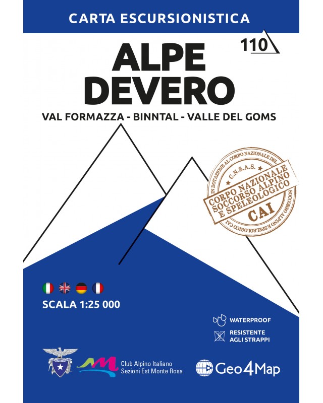 Online bestellen: Wandelkaart 110 Alpe Devero | Geo4Map
