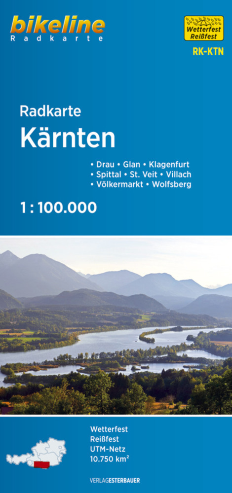 Online bestellen: Fietskaart RK-KTN Bikeline Radkarte Kärnten - Karinthie | Esterbauer