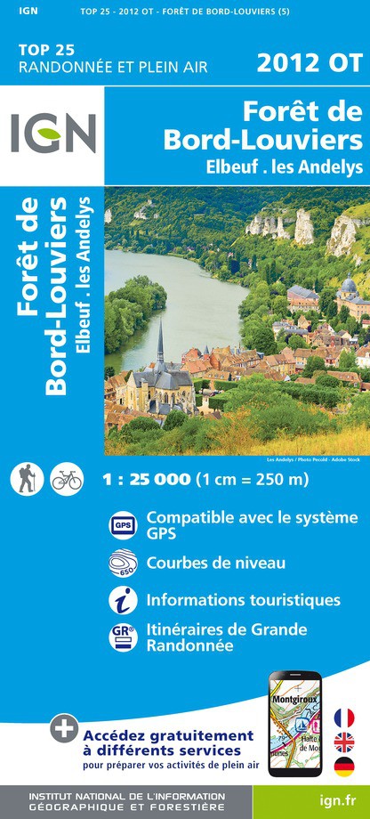 Online bestellen: Wandelkaart - Topografische kaart 2012OT Foret De Bord-Louviers | IGN - Institut Géographique National