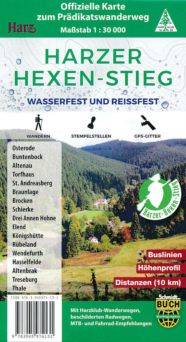 Online bestellen: Wandelkaart Harzer Hexen - Stieg | Schmidt Buch Verlag