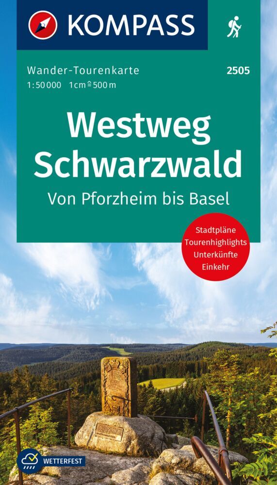 Online bestellen: Wandelkaart 2505 Westweg Schwarzwald | Kompass