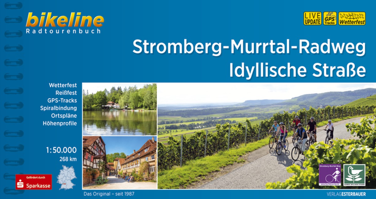 Online bestellen: Fietsgids Bikeline Stromberg - Murrtal-Radweg - Idyllische Straße | Esterbauer