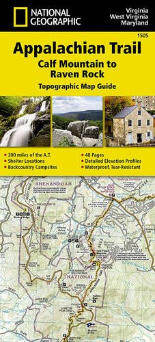 Online bestellen: Wandelgids 1505 Topographic Map Guide Appalachian Trail - Calf Mountain to Raven Rock | National Geographic