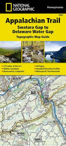 Online bestellen: Wandelgids 1507 Topographic Map Guide Appalachian Trail - Swatara Gap to Delaware Water Gap | National Geographic