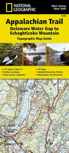 Online bestellen: Wandelgids 1508 Topographic Map Guide Appalachian Trail - Delaware Water Gap to Schaghticoke Mountain | National Geographic