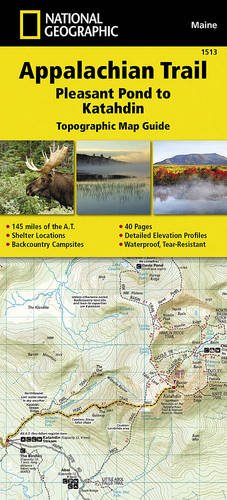 Online bestellen: Wandelgids 1513 Topographic Map Guide Appalachian Trail - Pleasant Pond to Katahdin | National Geographic