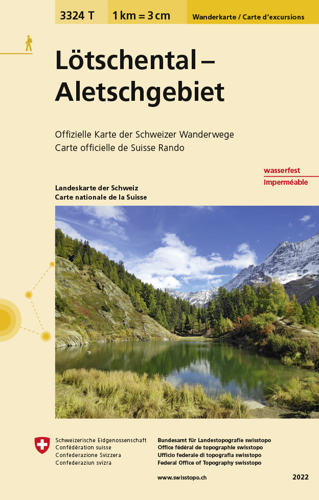 Online bestellen: Wandelkaart - Topografische kaart 3324T Lötschental - Aletschgebiet | Swisstopo