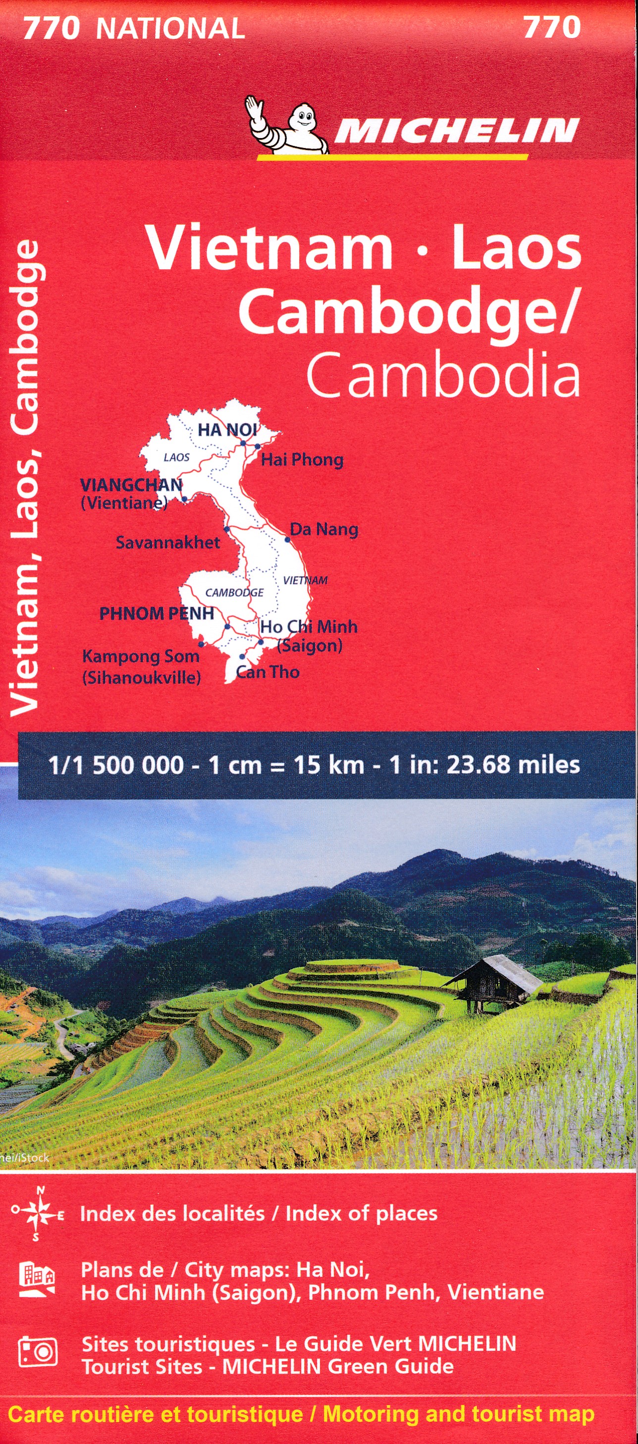 Online bestellen: Wegenkaart - landkaart 770 Vietnam - Laos - Cambodja | Michelin