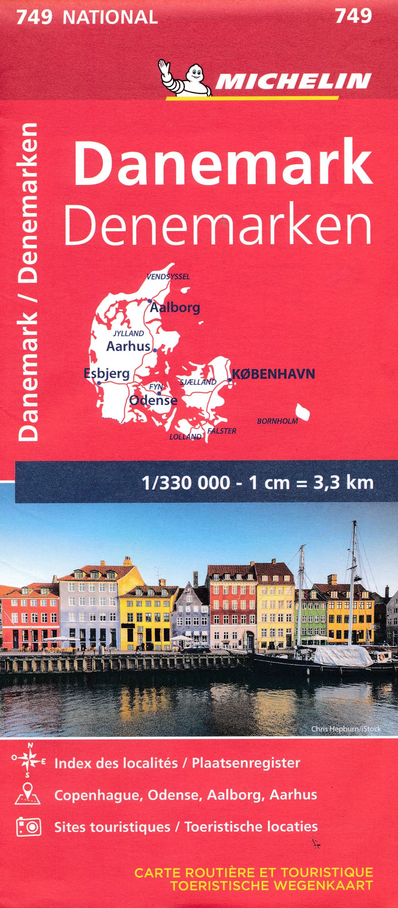 Online bestellen: Wegenkaart - landkaart 749 Denemarken | Michelin