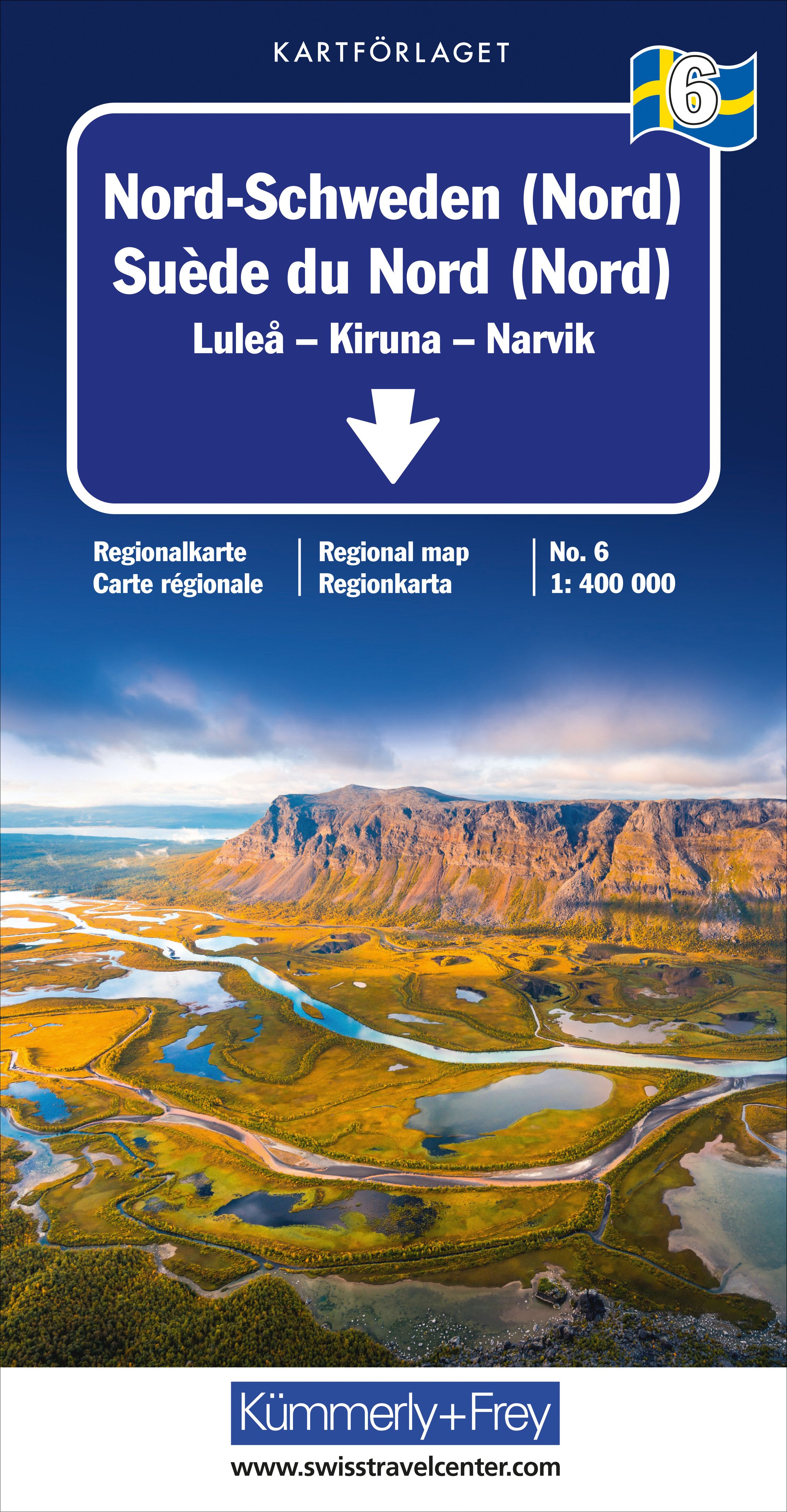 Online bestellen: Wegenkaart - landkaart 6 Nord-Schweden - Zweden Noord | Kümmerly & Frey