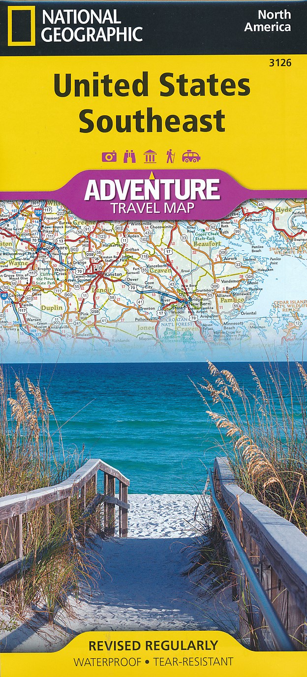 Online bestellen: Wegenkaart - landkaart 3125 Southeastern Plains and Gulf coast | National Geographic