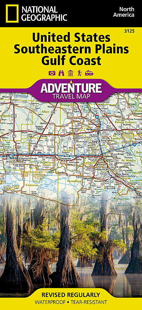 Wegenkaart - landkaart 3125 Southeastern Plains and Gulf coast | Natio