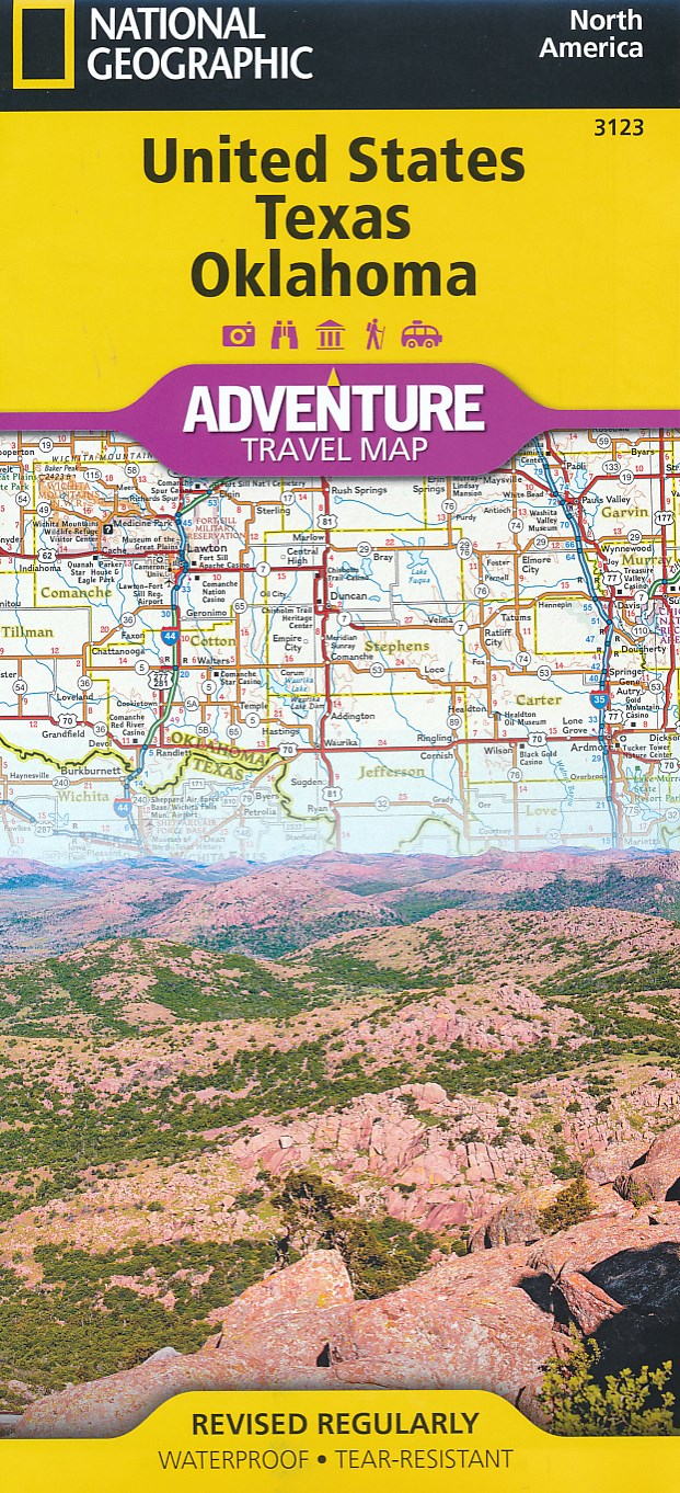 Online bestellen: Wegenkaart - landkaart 3123 Texas - Oklahoma | National Geographic