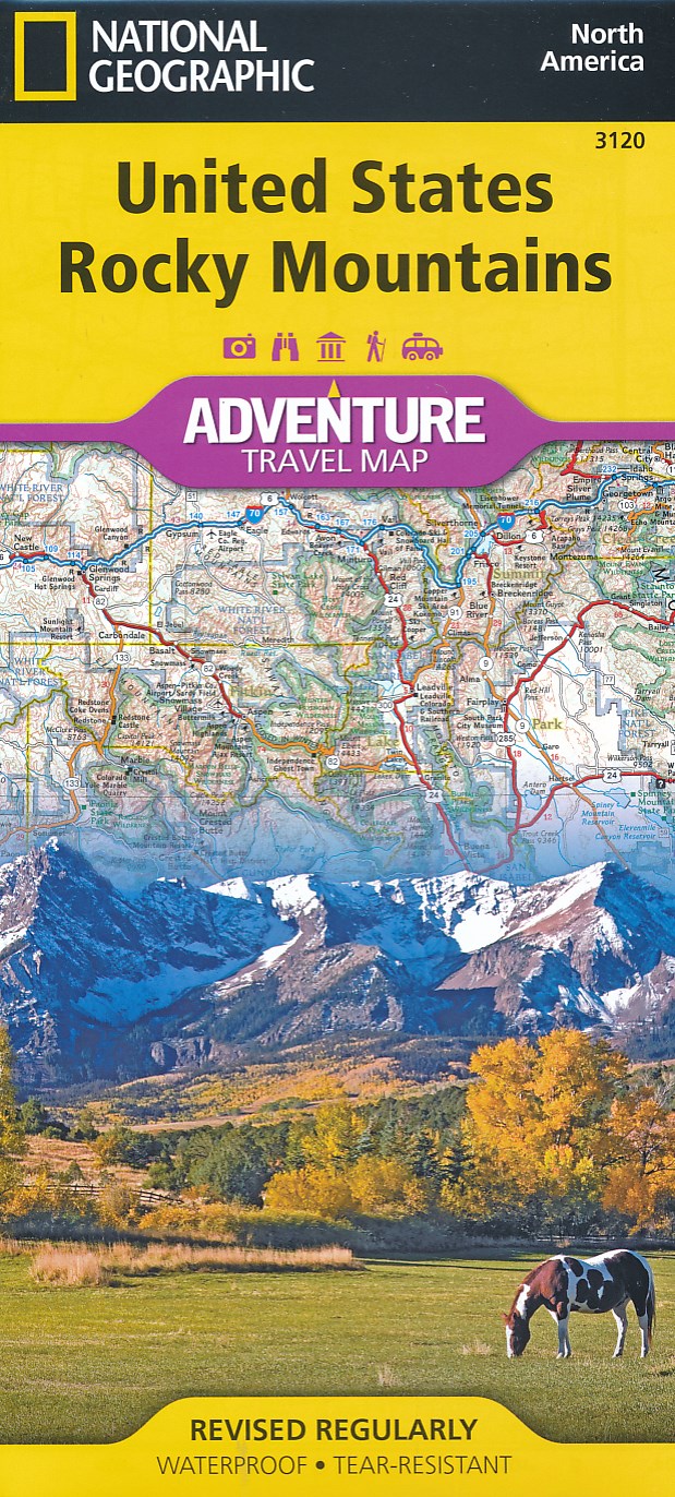 Online bestellen: Wegenkaart - landkaart 3120 Rocky Mountains | National Geographic