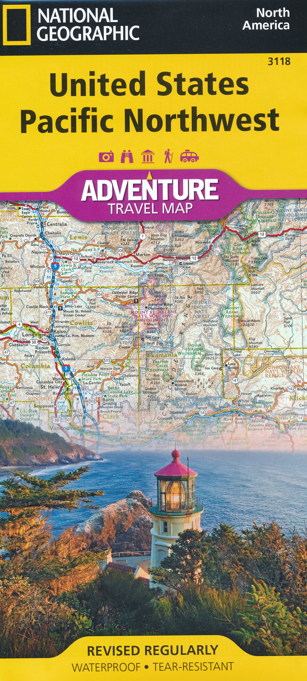 Online bestellen: Wegenkaart - landkaart 3118 Pacific Northwest | National Geographic