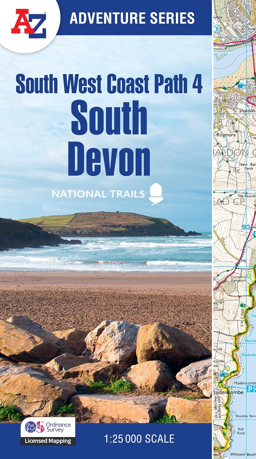 Wandelatlas 4 Adventure Atlas South West Coast Path South Devon | A-Z