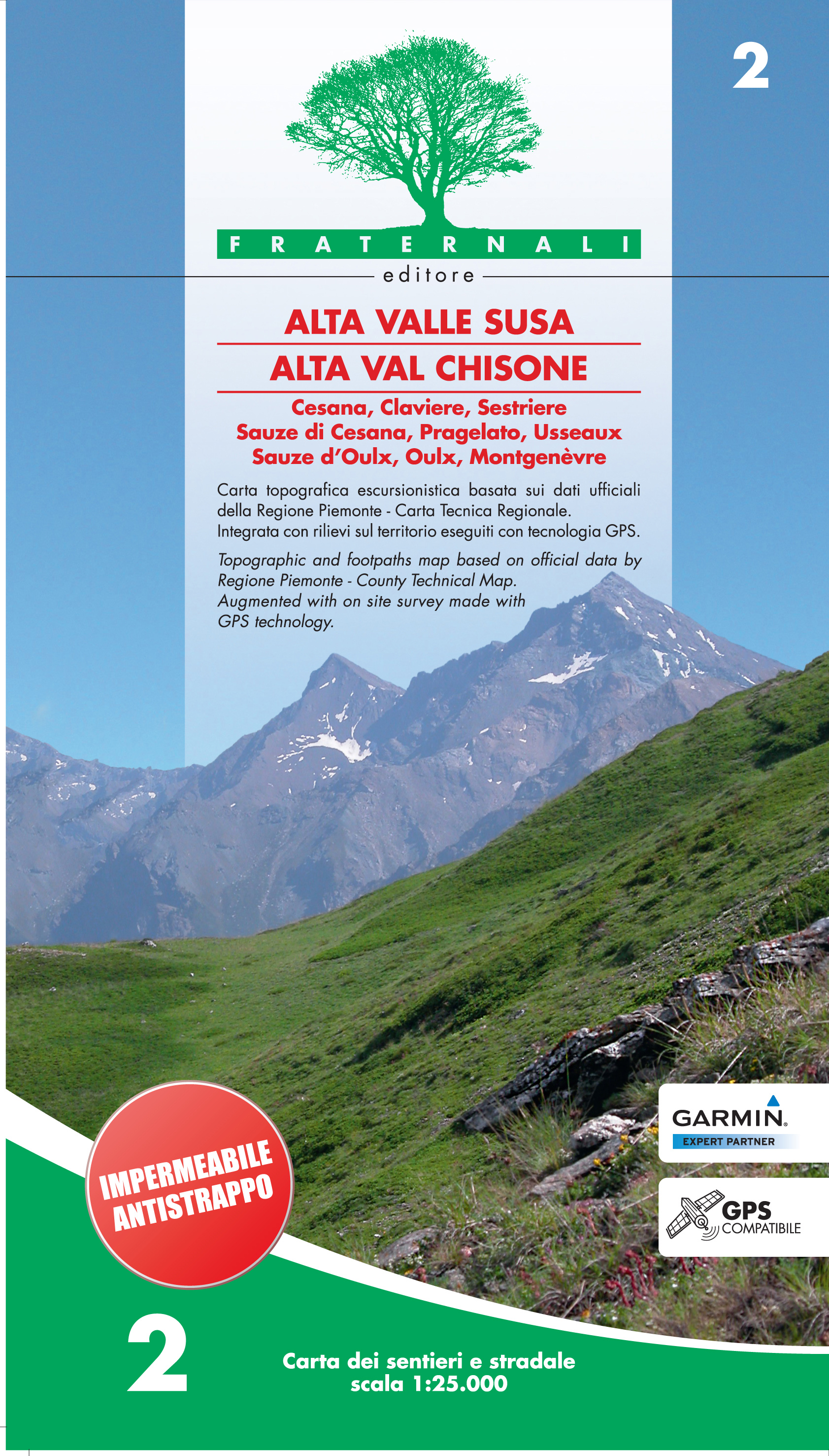 Online bestellen: Wandelkaart 02 Alta Valle Susa - Alta Val Chisone | Fraternali Editore