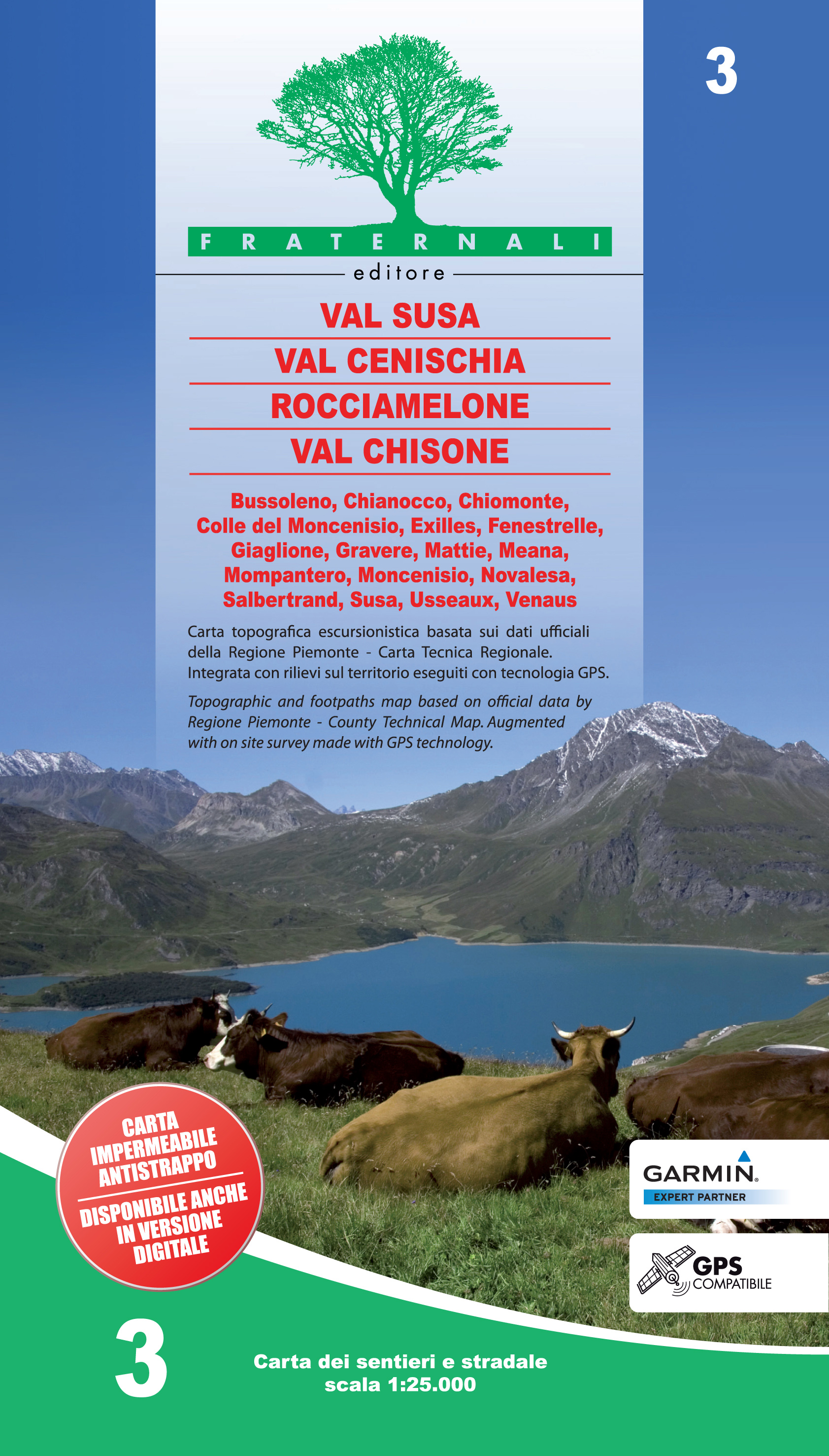 Online bestellen: Wandelkaart 03 Val Susa - Val Cenischia | Fraternali Editore
